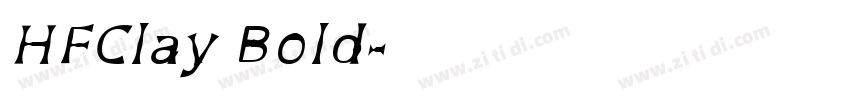 HFClay Bold字体转换
